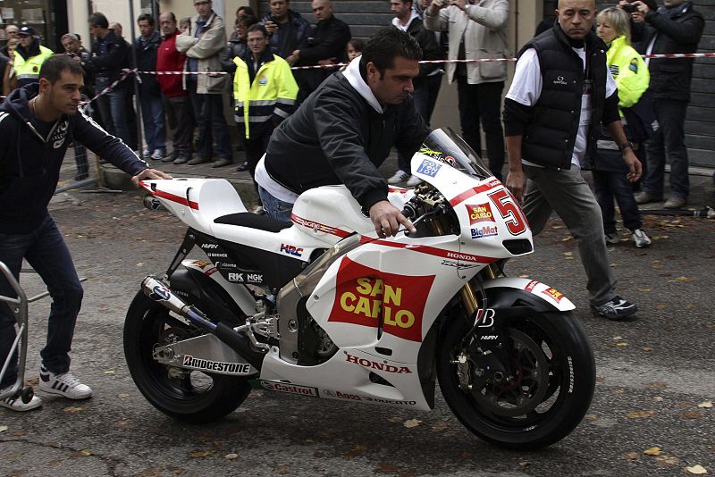 La Honda de Marco Simoncelli ha sido trasladada a la iglesia de Coriano