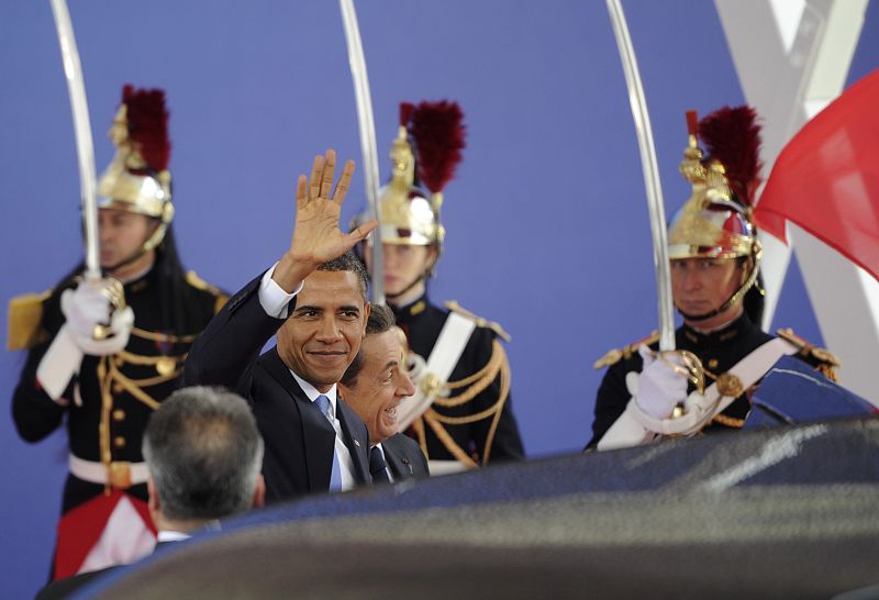 Llegada a Cannes del presidente estadounidense, Barack Obama, con motivo de la cumbre del G-20