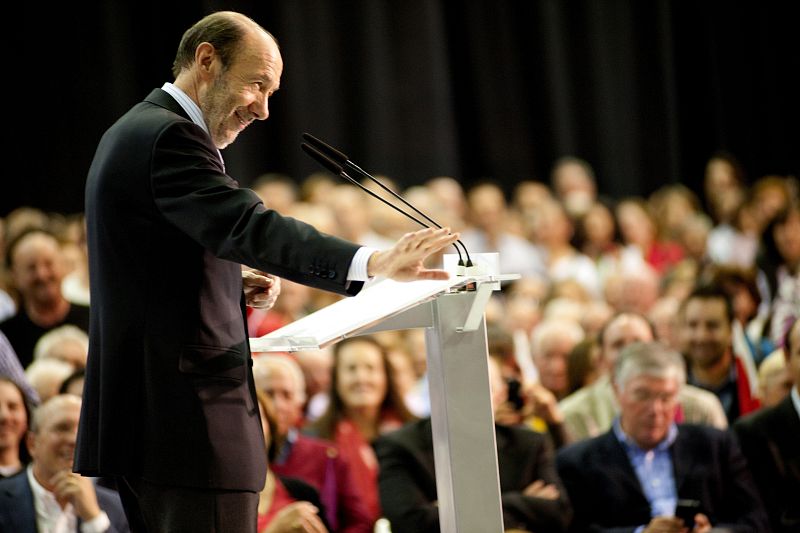 Rubalcaba en un mitin en Toledo