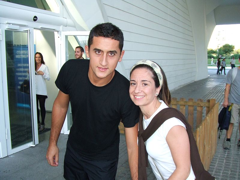 Esta foto es para mi marido, que no pudo venir al Open y Almagro es su jugador favorito