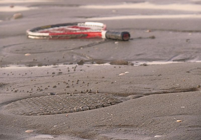 Hasta en la playa practicamos este deporte.