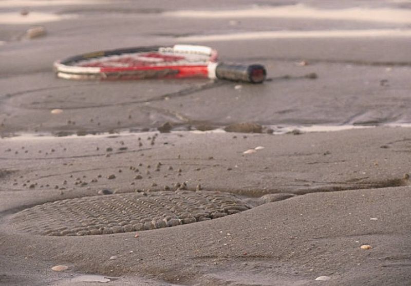 Hasta en la playa practicamos este deporte.