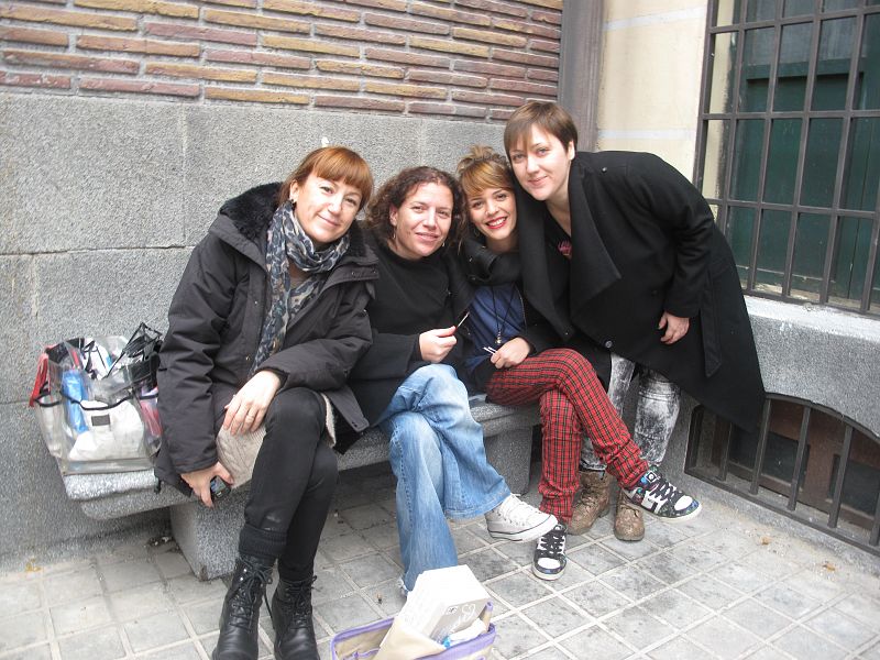 Equipo de maquillaje y peluquería de 'Amar': Fátima González, Adriana García, Elena Castaño y Gema Márquez