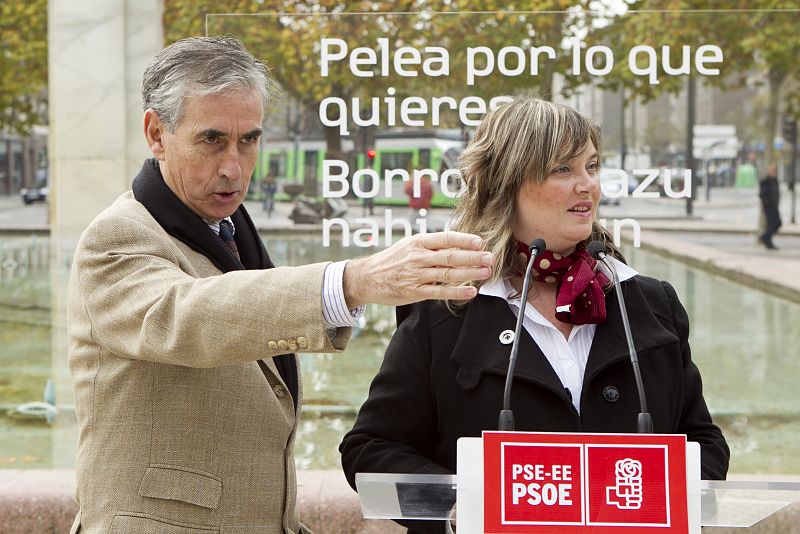 Jauregui y la cabeza de lista al Senado del PSE-EE por Álava Yolanda Vicente