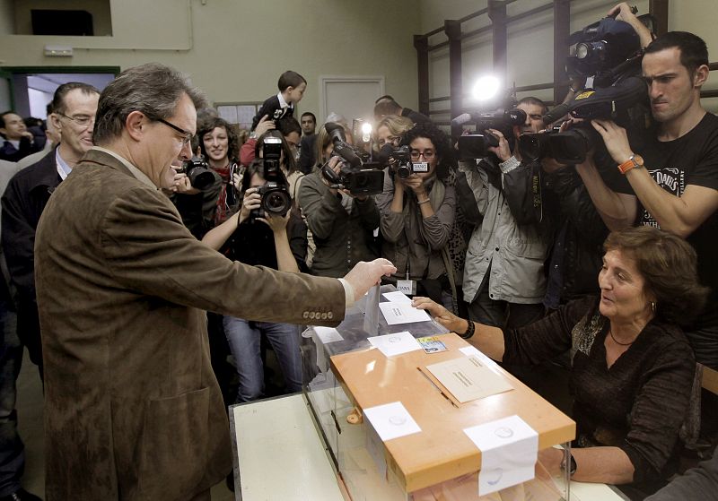 Artur Mas vota en Barcelona