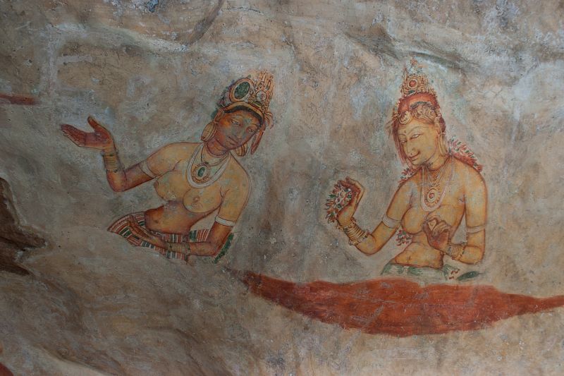 Frescos en Sigiriya