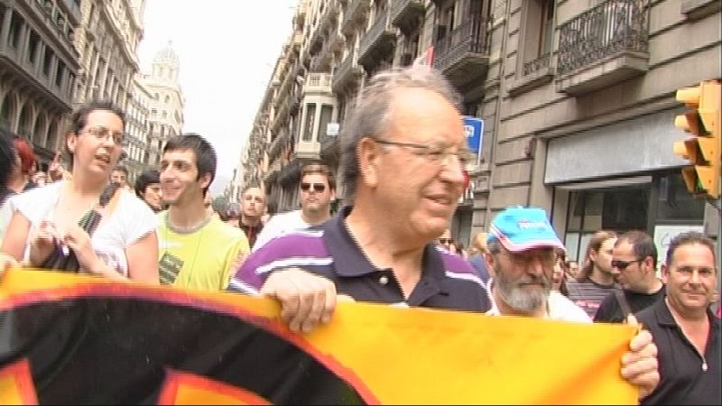 Instantánea de manifestación de indignados