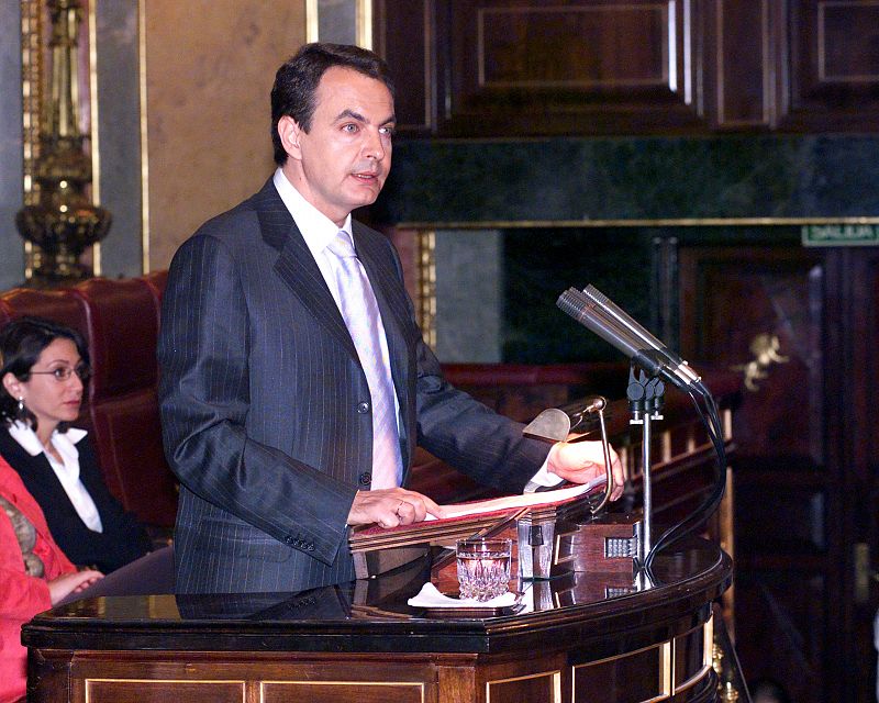 José Luis Rodríguez Zapatero en su discurso del primer debate de investidura