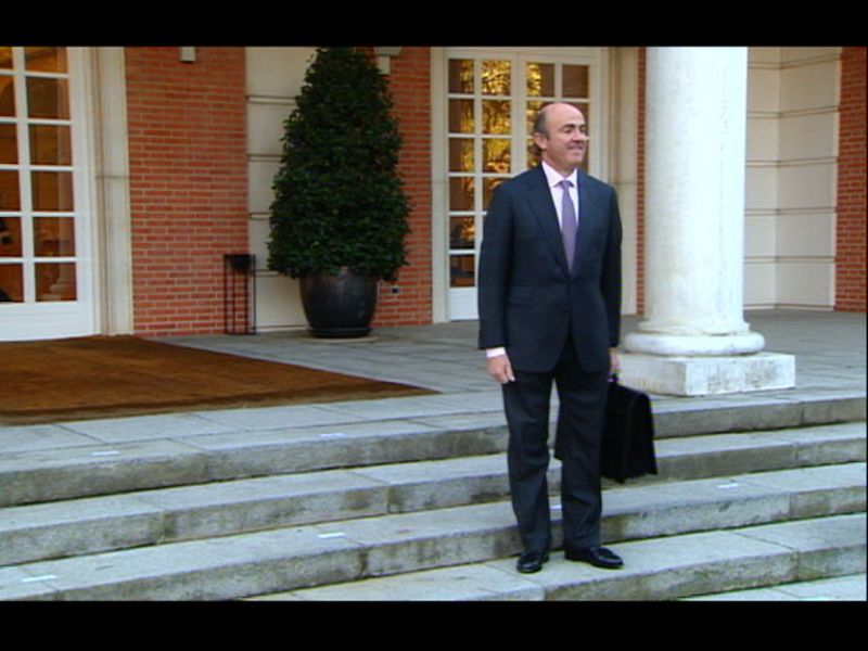 El nuevo ministro de Economía y Competitividad, Luis de Guindos, en la Moncloa.