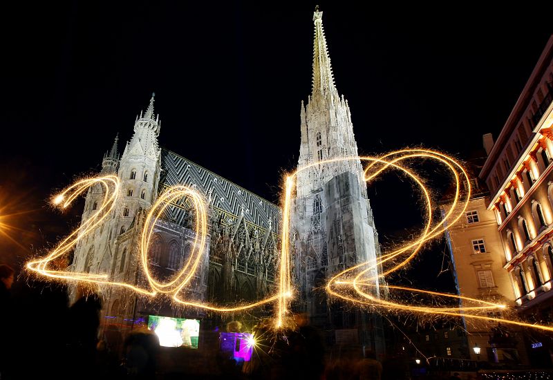 Año Nuevo en la catedral de San Esteban de Viena, Austria