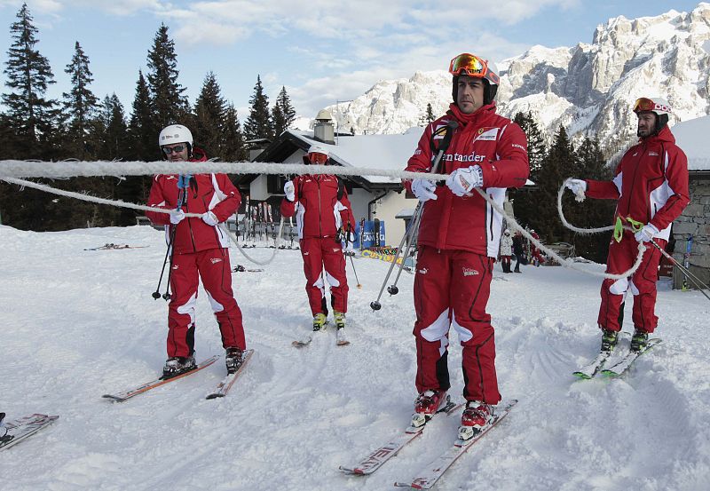 Fernando Alonso en la nieve