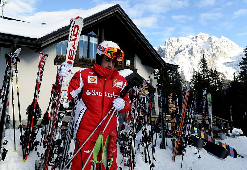 Alonso en la nieve