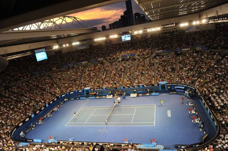 Aspecto general de la pista central de Melbourne, la Rod Laver Arena