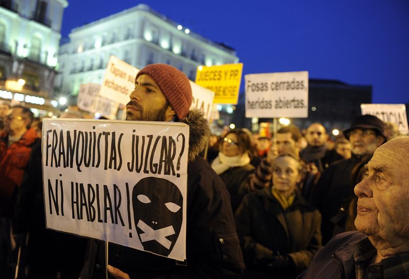 Protesta en apoyo a Garzón