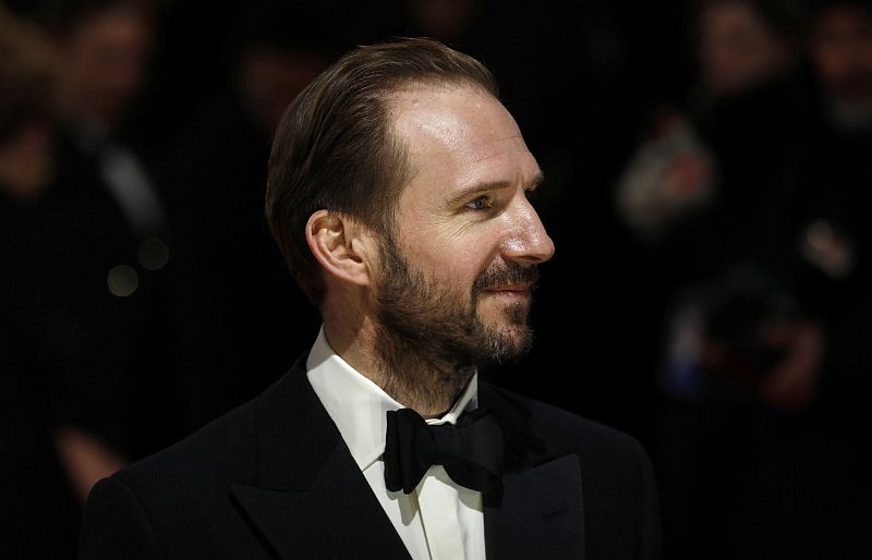 Actor Ralph Fiennes arrives for the BAFTA awards ceremony in London