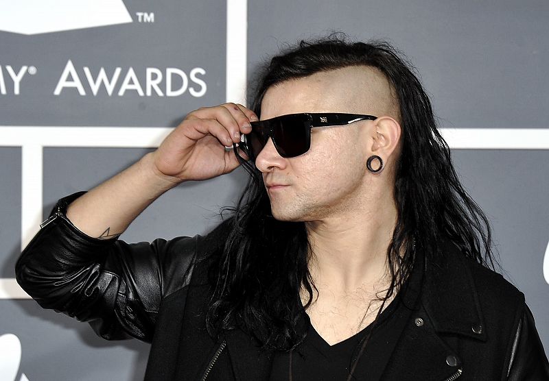 El artista Skrillex en la gala donde ha recibido el premio al mejor "remix" de cine