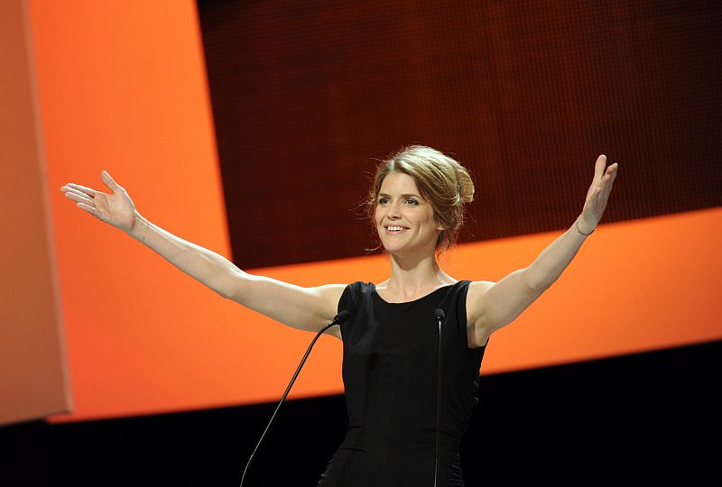 La actriz francesa Alice Taglioni durante su intervención en los Premios César 2012.