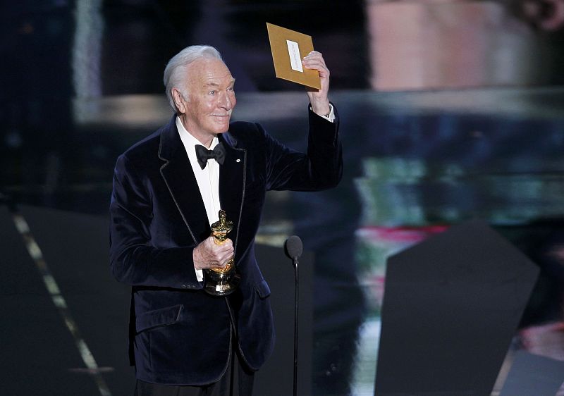 Christopher Plummer en la gala de los Oscars 2012