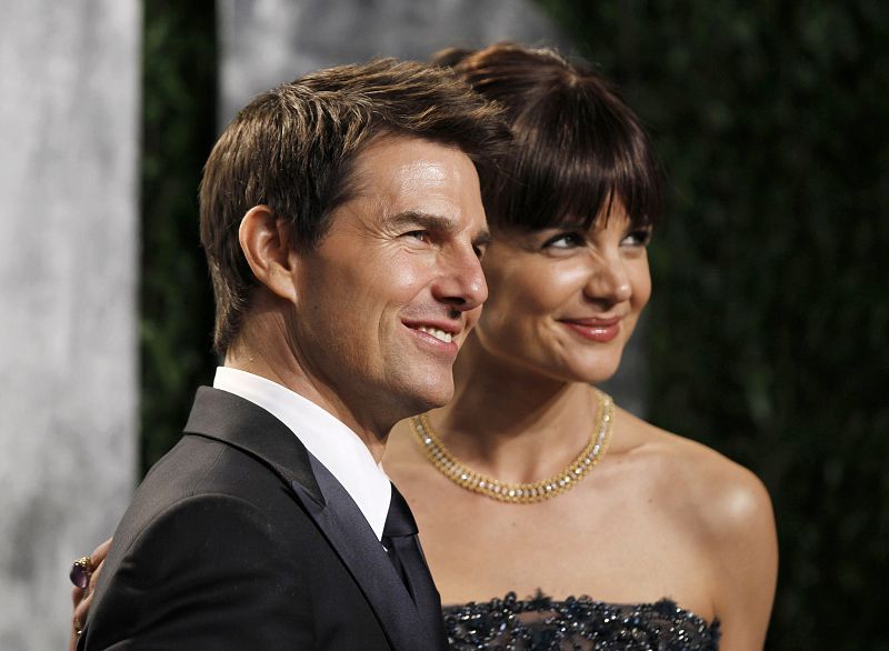 Tom Cruise y Katie Holmes en la fiesta Vanity Fair de los Oscar