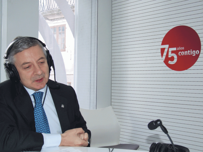 José Blanco durante la entrevista