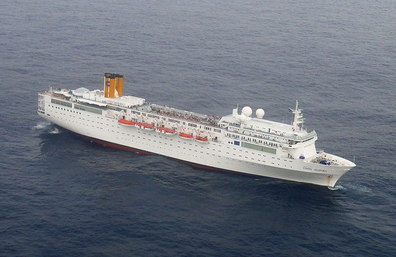 Imagen del Crucero Costa Allegra en el Océano Índico