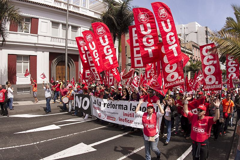 MANIFESTACIÓN CONTRA LA REFORMA LABORAL EN LAS PALMAS