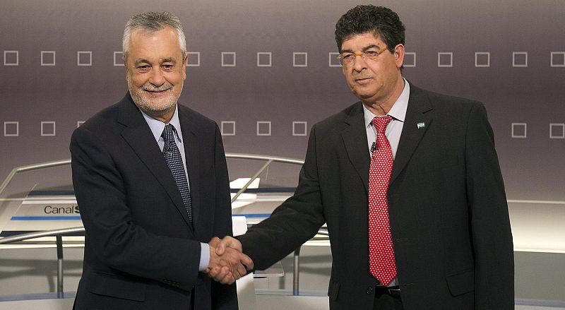 José Antonio Griñán - Diego Valderas - Elecciones Andalucía 2012 - debate Canal Sur