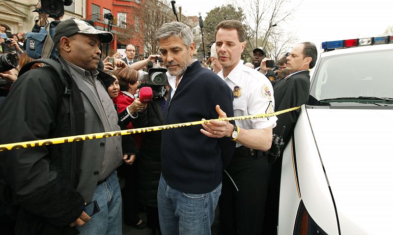 George Clooney is arrested for civil disobedience after protesting at the Sudan Embassy in Washington