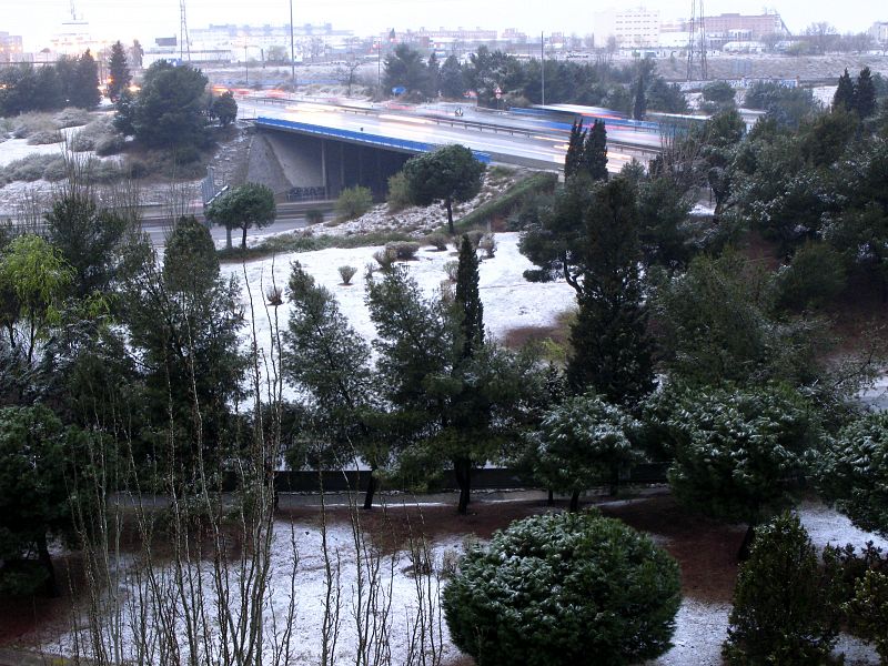 NIEVE EN MADRID CAPITAL EL PRIMER DÍA DE PRIMAVERA