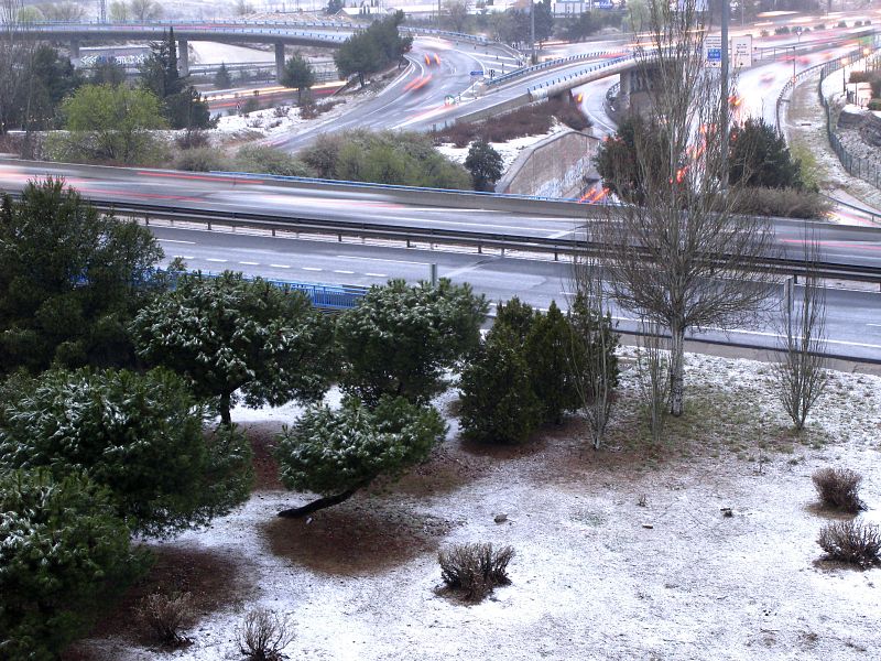 NIEVE EN MADRID CAPITAL EL PRIMER DÍA DE PRIMAVERA