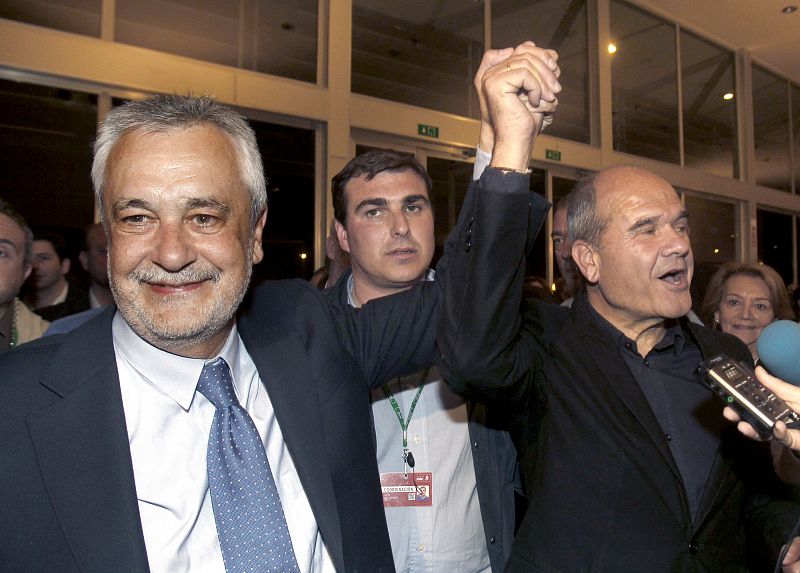 José Antonio Griñán junto al exvicepresidente andaluz Manuel Chaves