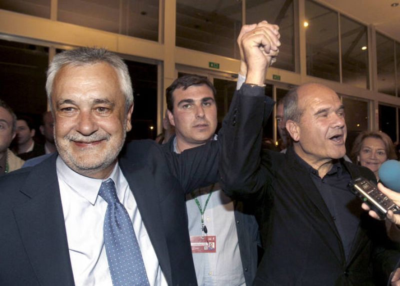 José Antonio Griñán junto al exvicepresidente andaluz Manuel Chaves