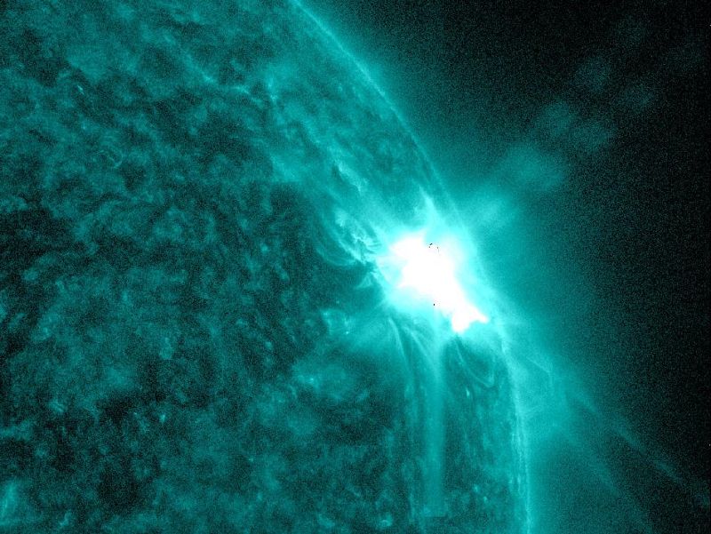 Una de las llamaradas solares de clase M, la segunda más alta, captada por la NASA durante el mes de marzo de 2012