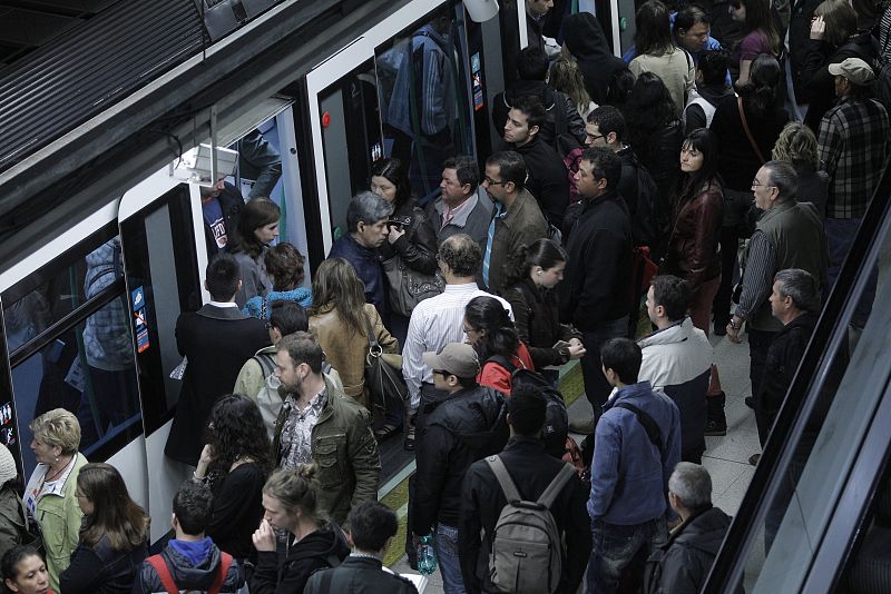 Estación de Nuevos Ministerios en la huelga general