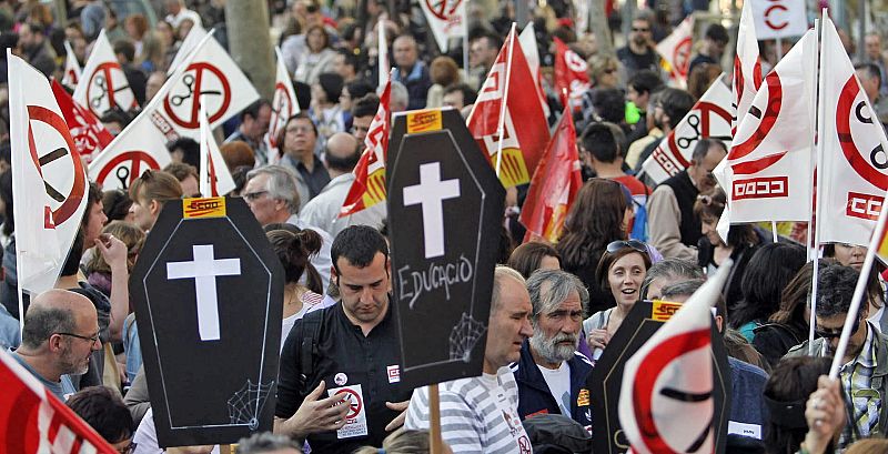 MANIFESTACIÓN EN BARCELONA CON MOTIVO DE LA HUELGA GENERAL
