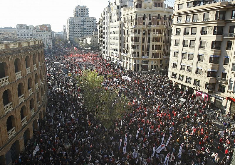 MANIFESTACION EN EN VALENCIA CONTRA LA REFORMA LABORAL