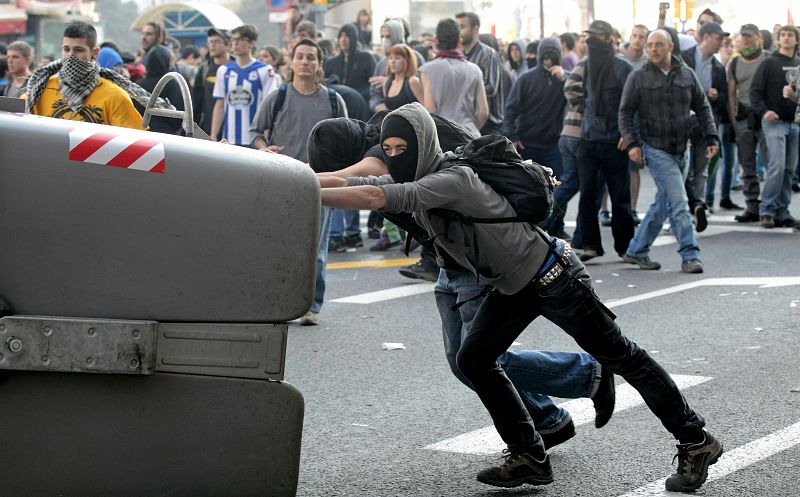 Disturbios en Barcelona el 29M