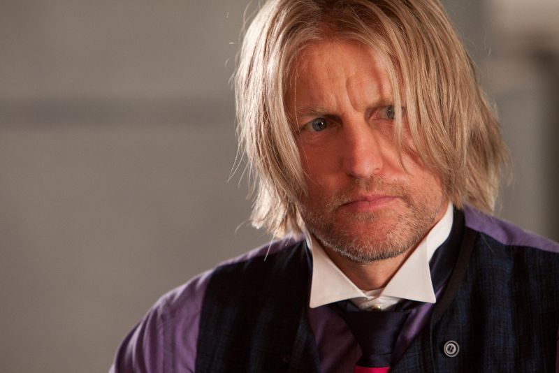 Woody Harrelson es Haymitch Abernathy, una vieja gloria de los juegos