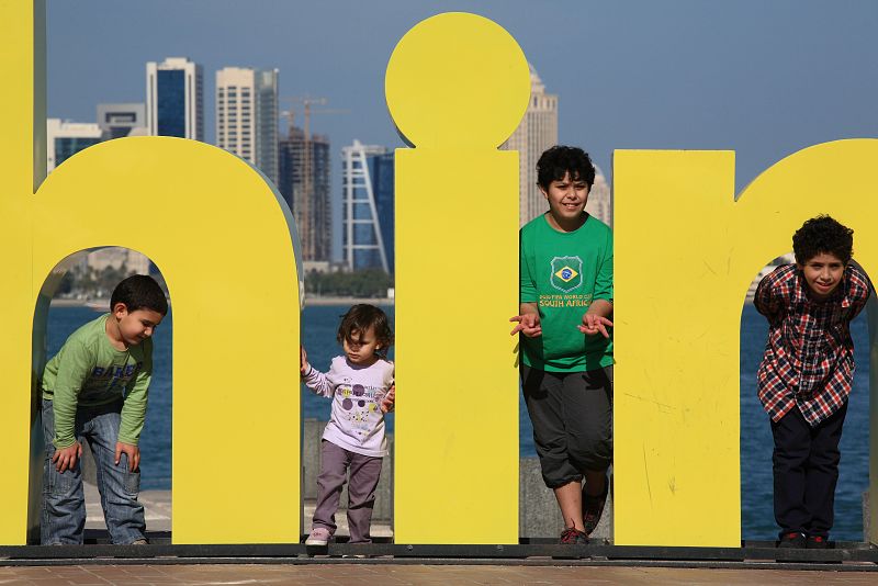 Letreros publicitarios de la Qatar Foundation