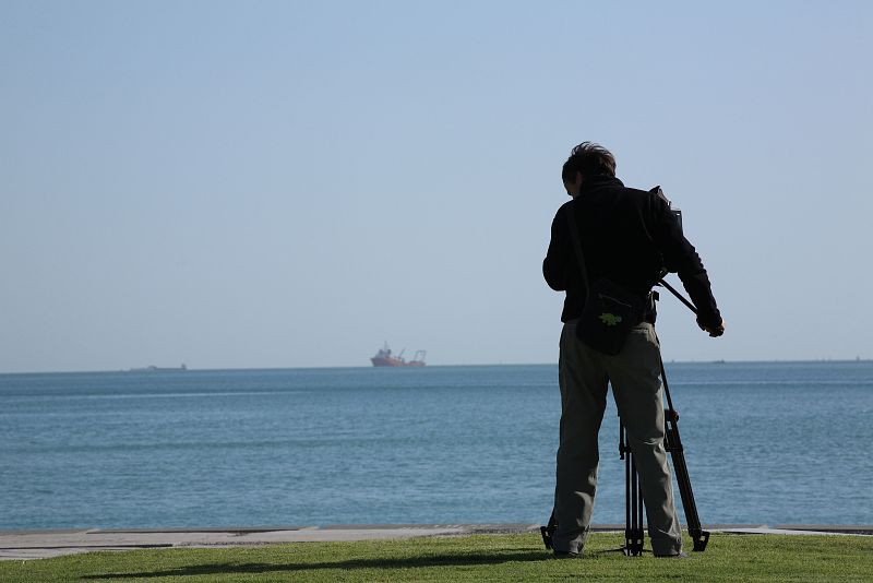 Fernando en la corniche de Doha