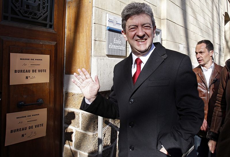 El candidato del Frente de Izquierda Jean-Luc Melenchon