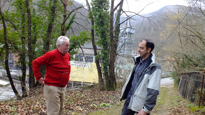 Con Eladio Gueimonde, en el Pozo San Nicolás