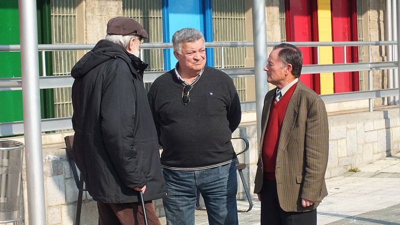 De izquierda a derecha: Francisco Prado Alberdi, Severino Arias y José Antonio García Casal "Pity"