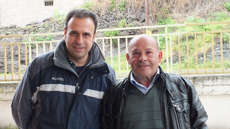 Alejandro Caballero con otro de las voces del documental, Agustín Bermúdez 'Tino Tarzán'