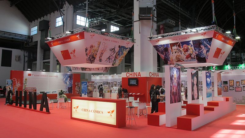 Stand de China, país invitado a la 30 edición del Salón del cómic de Barcelona