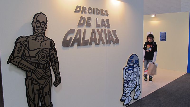 Apartado 'Droides de las Galaxias', dentro de la exposición 'Robots en su tinta'