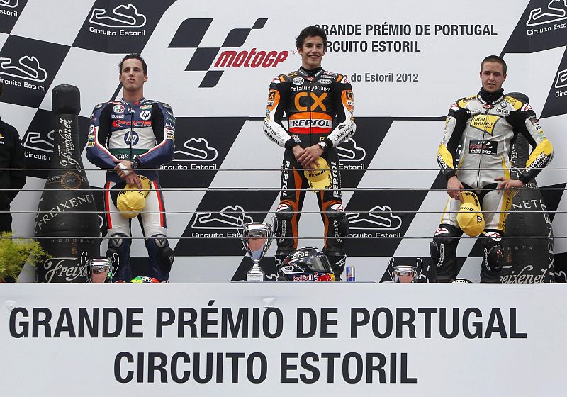 Imagen del podio de Moto2 en Estoril.
