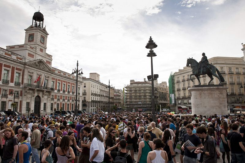 CONCENTRACIÓN DEL MOVIMIENTO 15M EN LA PUERTA DEL SOL