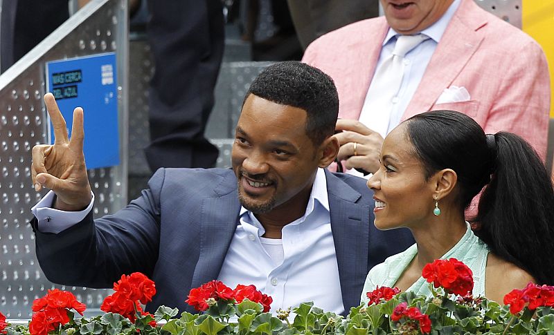 Will Smith con su mujer, Jada Pinkett, en el Master 1000 Madrid