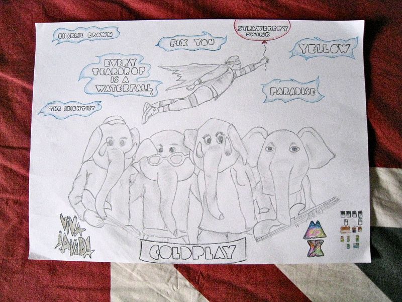 Dibujo homenaje Coldplay